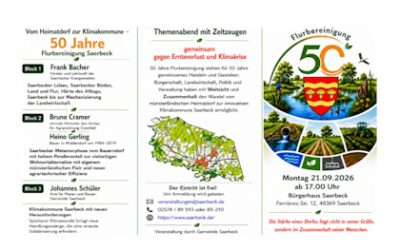 Einladung zum Themenabend 50 Jahre Flurbereinigung