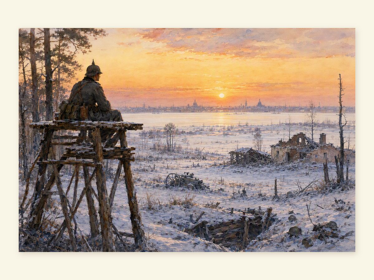 KI-Illustration zur Geschichte „Backs Bänd, der Münchhausen von Saerbeck“.