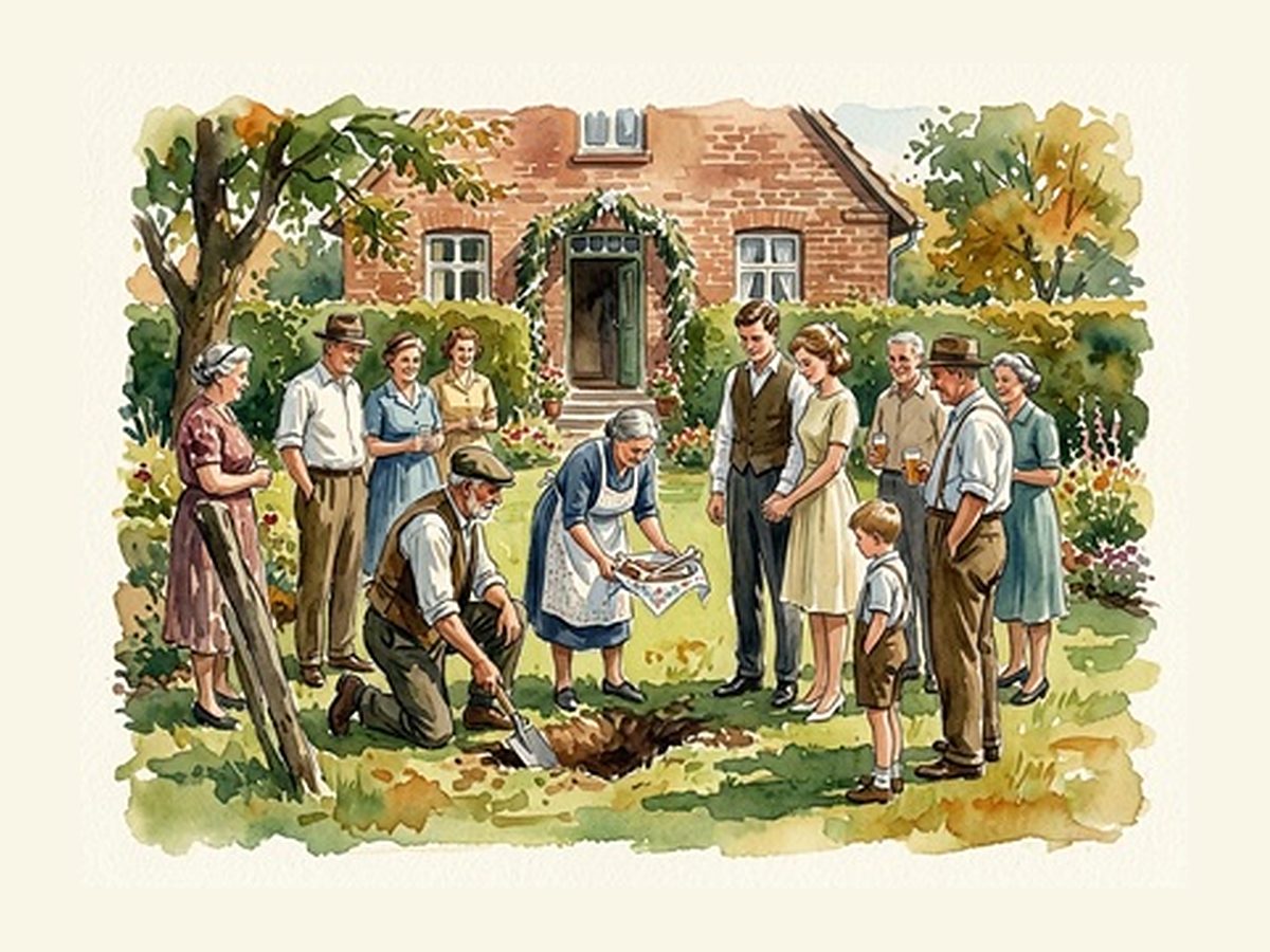KI-Illustration zur Geschichte „Die Hochzeitsknochen“.