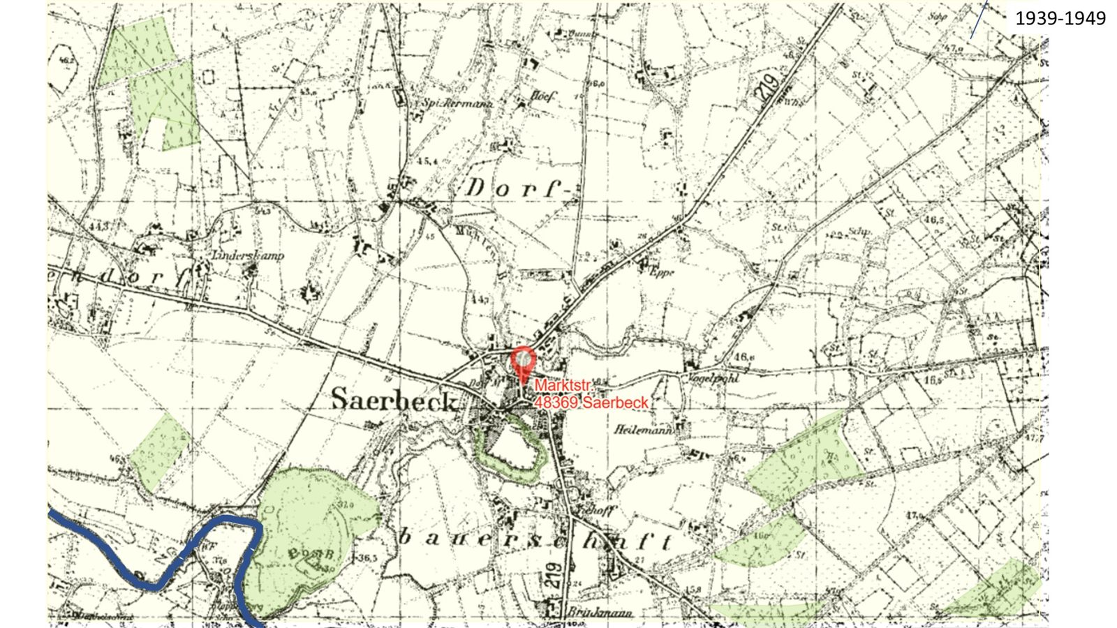 Topographische Karte 1939–1949